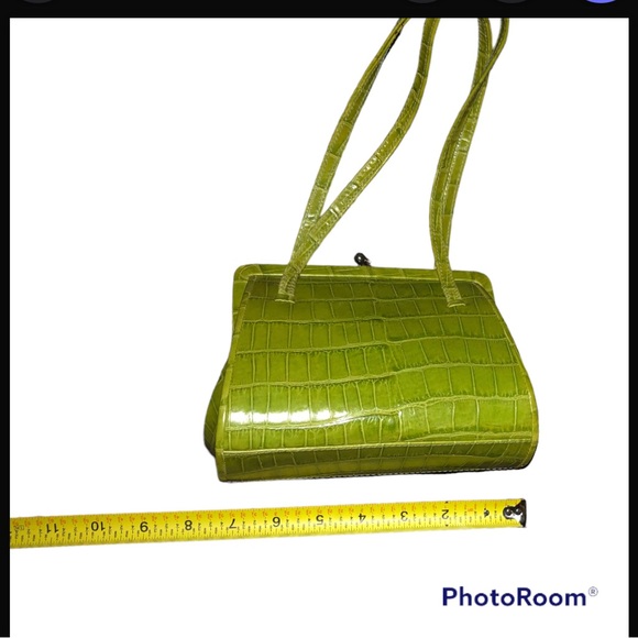 Stefano Serapian Green Croc mini top handle bag - Picture 13 of 15